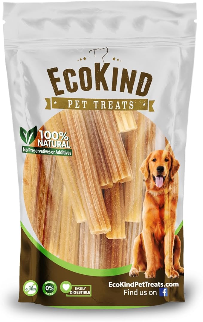 EcoKind Pet Treats Premium Gold Chicken Flavored Churro Chews | All Natural Himalayan Yak Cheese Dog Chew for Small to Large Dogs | Keeps Dogs Busy & Enjoying Indoors & Outdoor Use (5 Sticks)