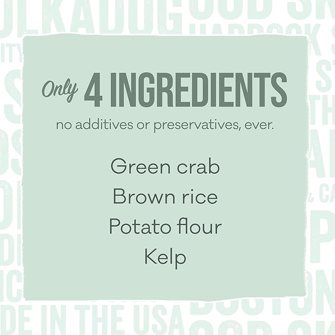 Polkadog Green Monstah Bones Crunchy Treats - Dog Treat for Small & Large Dogs with Vitamin-Rich Kelp, Omega-3, Protein - New England Green Crab & Kelp Blend - Training Size