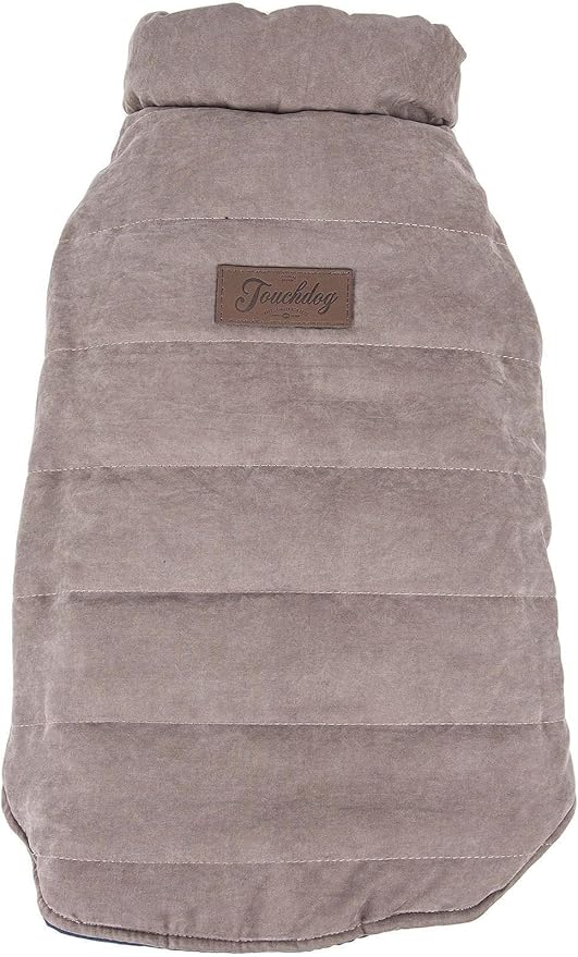 TOUCHDOG 'Waggin Swag' Fashion Designer Reversible 3M Insulated Pet Dog Coat Jacket, X-Large, Blue / Grey