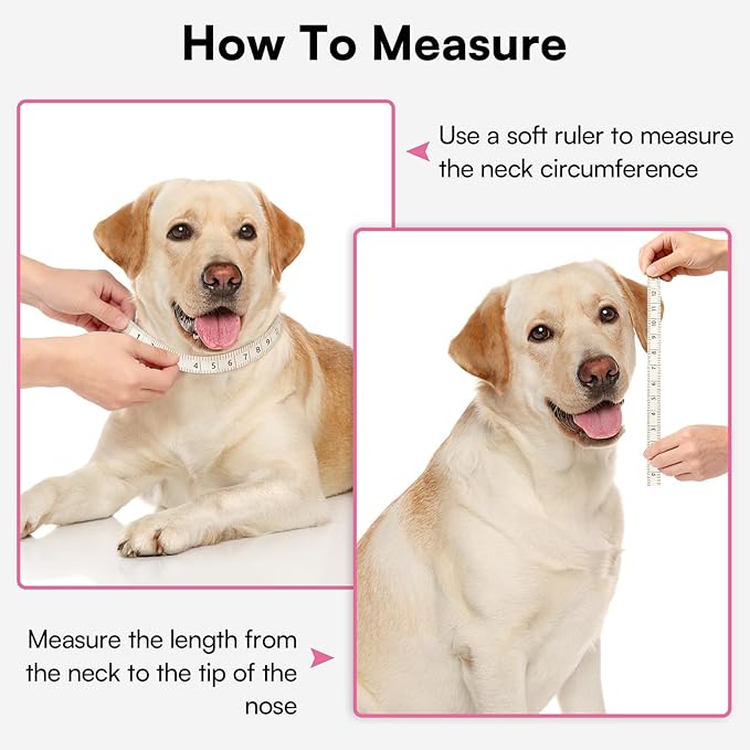 Queenmore Soft Dog Cones for Large Dogs,Comfy Dog Cone for Dogs to Stop Licking After Surgery,Adjustable Pet Cone Alternative for Wound Healing,Pink,X-Large