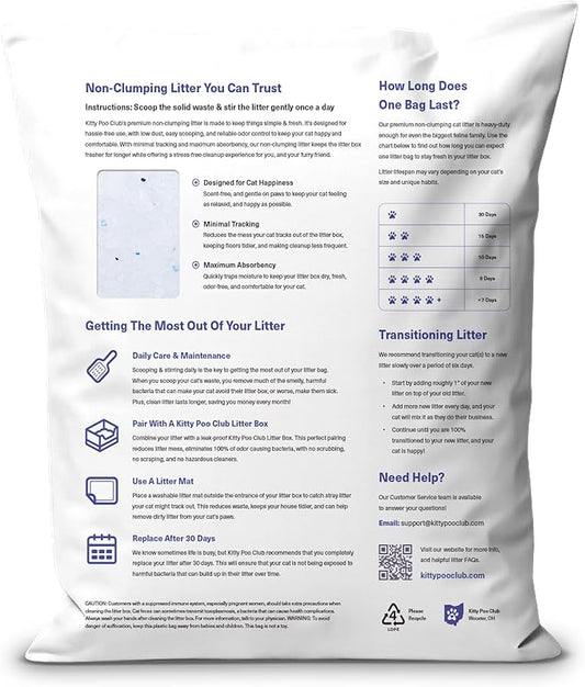 Crystal Silica Cat Litter – Lightweight, Low-Dust, Fast-Absorbing Litter with Extended Odor Protection