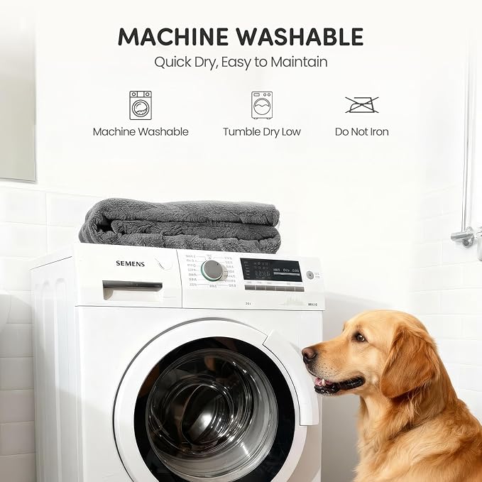 Waterproof Dog Blanket for Couch – Double Sided Washable Cat Puppy Blanket, Durable Furniture Protector for Dogs and Cats, Grey L(60×50)"