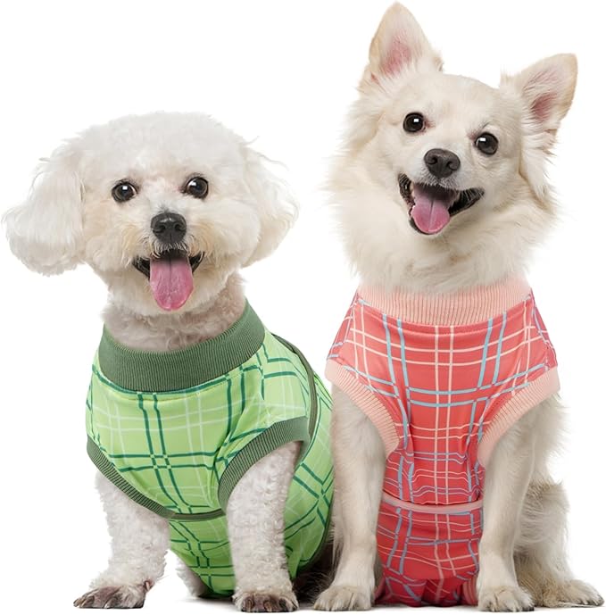 Kuoser Dog Recovery Suit for Female Male Dogs, Post-Surgery Bodysuit for Spay Neuter, Dog Onesie After Surgery, Anti-Licking Pet Surgical Recovery Suit, Pink XXL