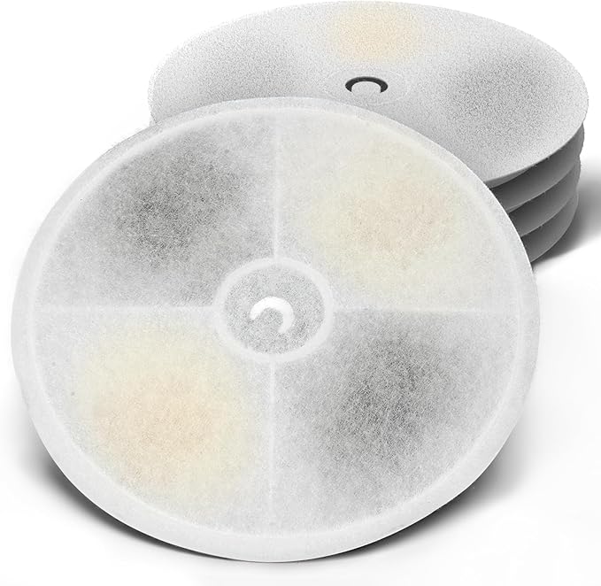 Upgraded Filter Units 3.0 for Cat Water Fountain E versweet 2S/3/3 Pro, E versweet Solo 2/Solo SE and More, Replacement Filter Activated Carbon and Fiber Cotton for Clean Water (5 Packs)