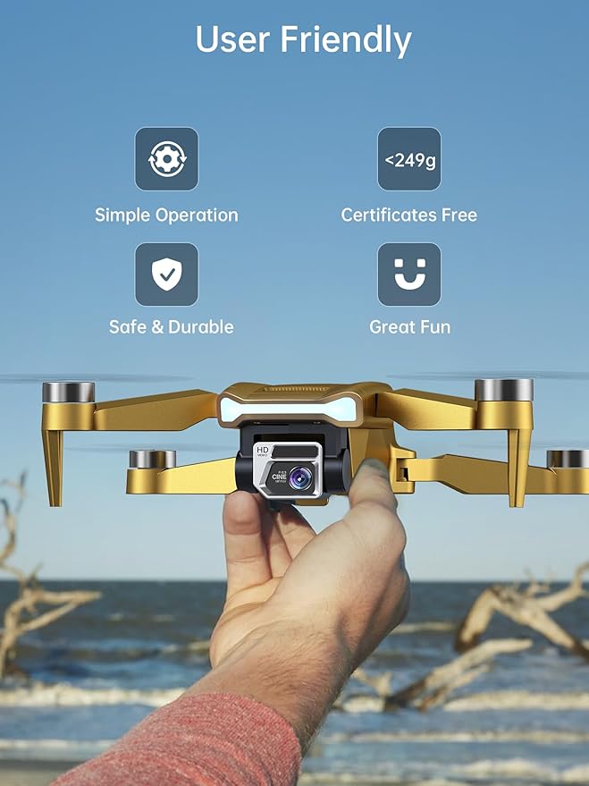 2650 ft Long Range Super Enduring Brushless Motor Drone with 84 Mins Super Long Flight Time, Drone with 4K HD Camera for Beginners, CHUBORY A77 WiFi FPV Quadcopter, Follow Me, Auto Hover, 3 Batteries