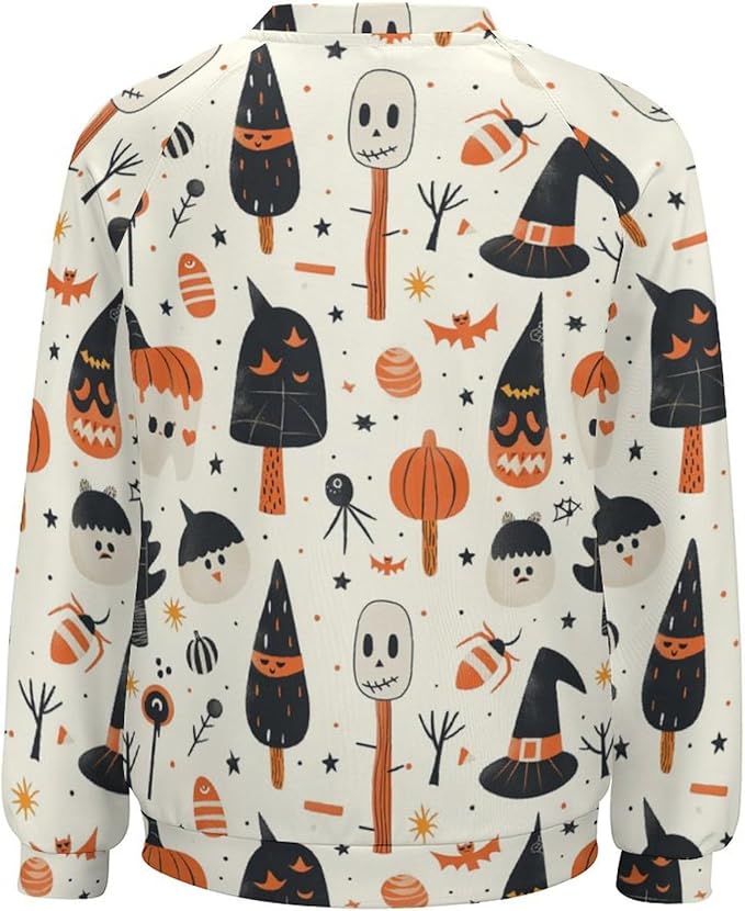 Womens novelty funny cat printed crewneck sweatshirt casual loose long sleeve graphic pullover sweatshirts tops