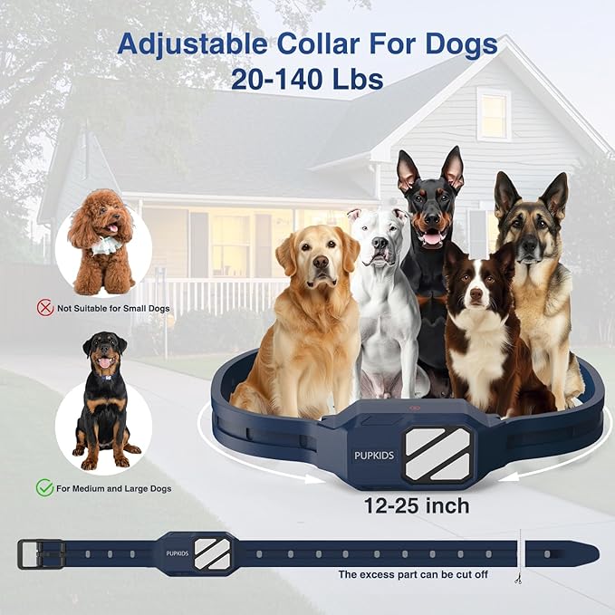Dog Shock Collar - 4200FT Dog Training Collar with Remote, Innovative E Collar for Dogs Training with 3 Night-Lights/Beep/Vibration/Static Modes, 100% Safe Electric E-Collar for Large Dogs