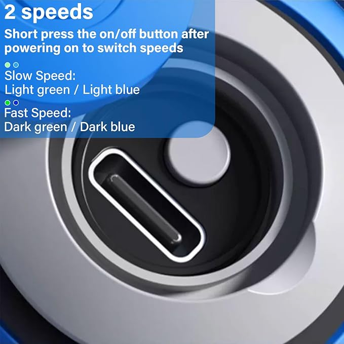 LUPAPA Interactive Cat Ball Toy with Feather, Smart Ball for Indoor Cats, Motion Activated Automatic Cat Toys, USB Rechargeable Toys, Blue