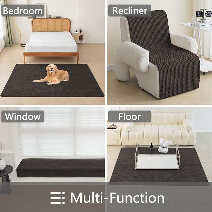 Muamar Dog Bed Cover Sofa Protector,Anti Slip Waterproof Sofa Covers for Living Room Couch Covers,Sofa Mat,Seat Cover, Dog Mat,Pet Pad for Furniture Bed Sofa Protector 1 Piece (60x70 inch, Coffee)