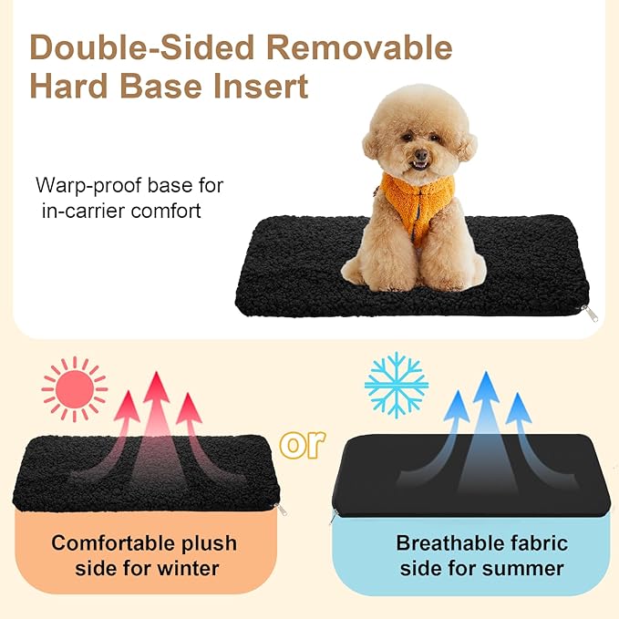 Dog Purse Carrier for Small Dogs Cats Rabbits Up to 13lbs, Lightweight Pet Sling Carriers with Crossbody Strap, Portable Puppy Soft Sided Tote Bag Carrier for Vet,Hiking,Travel Black