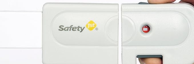 Safety 1st Easy Install Baby Gate for Doorways, Auto-Close Pressure-Mounted Magnetic Latch, Indoor Dog Gates, No Drilling, Fits 29"-38", White