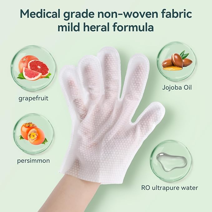 WLP Pet Glove Wipes for Dogs & Cats, Individually Wrapped Cleaning Deodorizing Hypoallergenic Hydrating Grooming Wipes, Enriched with Aloe & Jojoba Oil for Daily Care, Traveling (6 PCS)