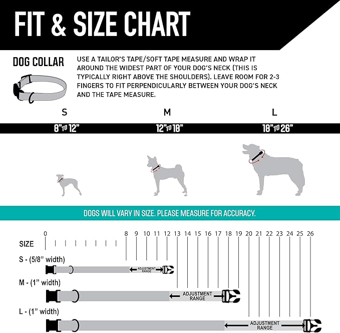 Wolfgang Heavy Duty, Adjustable Dog Collar with Quick Release Nylon Buckle for Walking & Training, WildWolf Print, Large