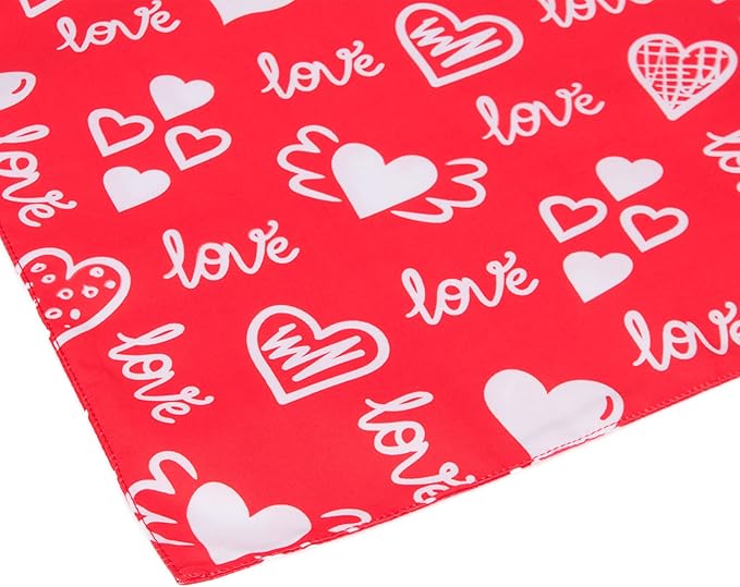 ADOGGYGO Valentine Dog Bandana, Multiple Sizes Offered, Triangle Dog Scarf Valentine Bandana for Small Dogs (Small)