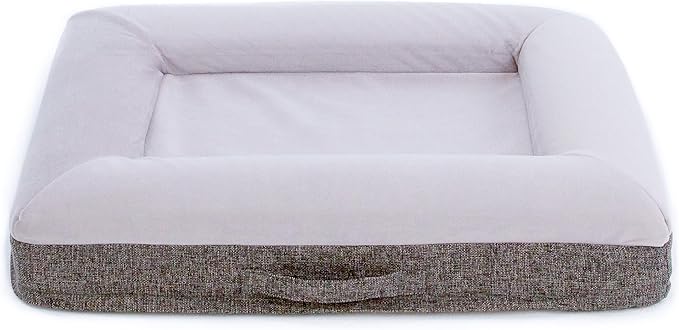 Luxury Essential Orthopedic Memory Foam Dog Bed with Waterproof Liner and Machine Washable Cover with YKK Zippers (Small 29" L x 23" W x 6" Th)