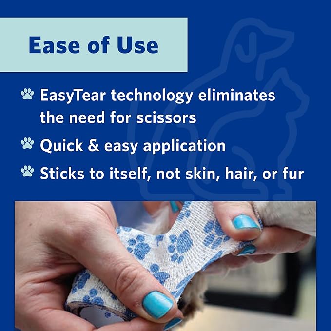 Petflex Pet Pack – Flexible Self-Adhesive Bandage for Wound Care – First Aid Wrap for Small Animals Like Dogs, Cats, & Other House Pets - 2 inch, 36 Rolls