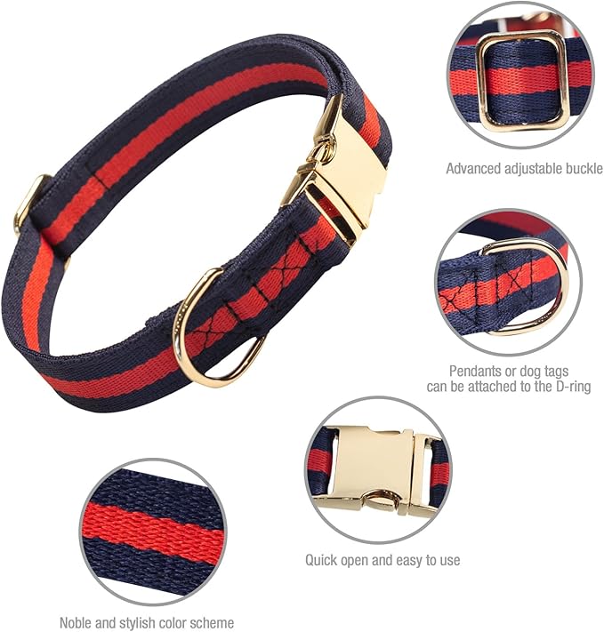 Elegant and Nobility Dog Collar, Comfortable and Durable Pet Collars,Luxury Dog Collars Packing Gift for Medium Dogs