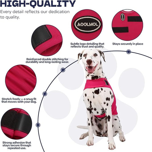 Dog Anxiety Vest and Shirt, Skin-Friendly Calming Shirt - Thunder Jacket for Pet Vet Visits - Dog Jacket for Thunder, Fireworks, Anti Anxiety Vest for Pet Without Medicine & Training