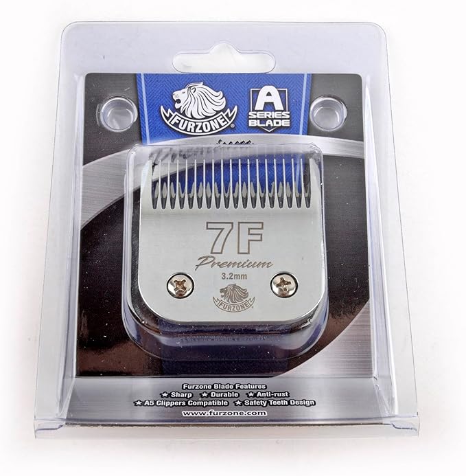 FURZONE Detachable Blade - Size 7F Blade 1/8", Made of Durable Japanese Steel, Compatible with Most Andis, Oster, Wahl A5 Clippers