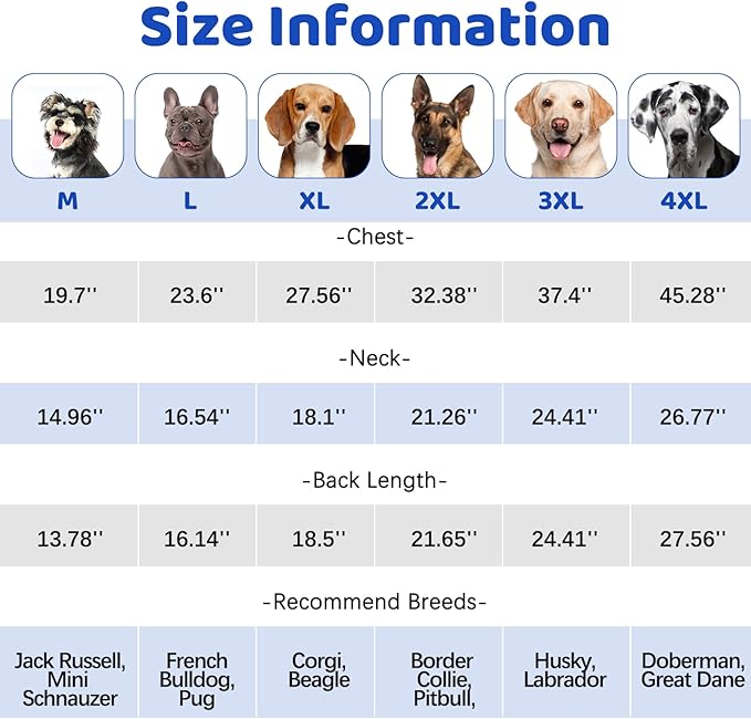IECOii Medium Dog Sweatshirt with Hood, Spring & Fall Dog Clothes for Medium-Sized Dogs, Blue