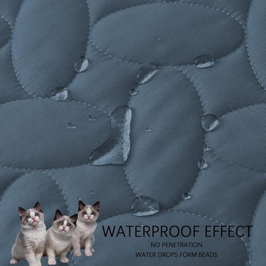 Ameritex Pet Bed Cover Dog Bed Blanket for Sofa and Furniture Waterproof New Pattern Design (30x70 Inch, Navyblue)