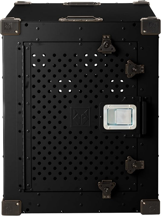 Impact Indestructible High Anxiety Dog Crate for Extra Large Dogs - Heavy Duty Escape Proof Indoor Dog Kennel with Powder-Coated Aluminum -Ideal for Escape Artists (Black 40"+ (40.5"L x 27.5"W x 34"H)