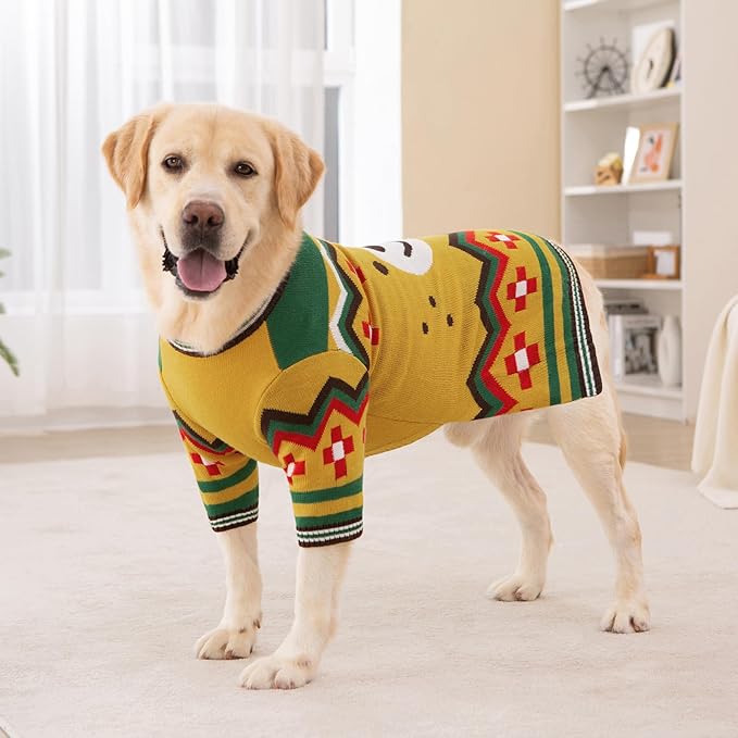 Small Dog Sweater for Male Female - Warm Halloween Autumn Knit Sweaters With Long Legs for Yorkie Chihuahua