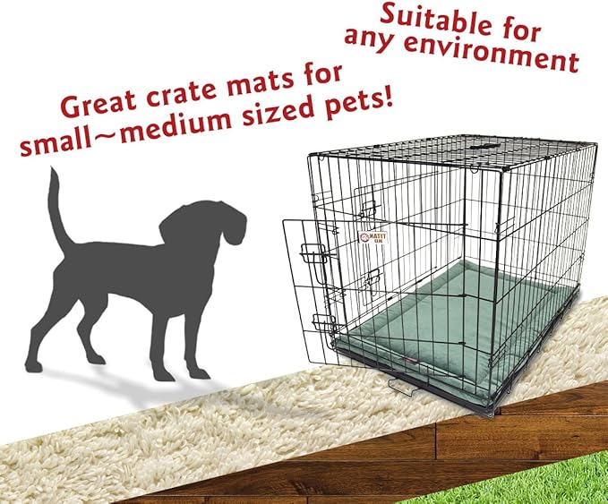 Majestic Pet Orthopedic Memory Foam Dog Crate Mat - Plush Pet Bed Pad for Crates & Kennels | USA Crafted | 30"x21" Villa Azure