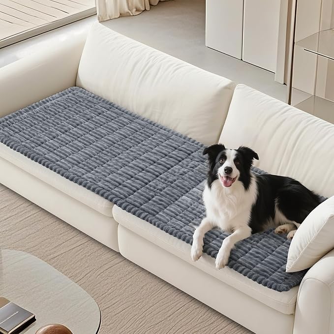 Couch Cover for Dogs Washable, Non-Slip Pet Couch Covers for Sofa, Durable Dog Couch Cover Protector, Fuzzy Sofa Slipcovers for Dog, Pet Friendly