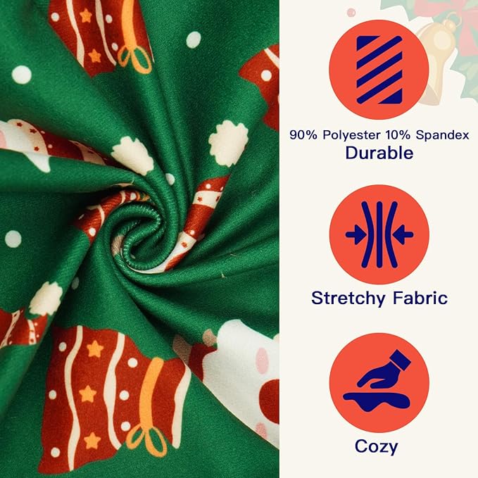XXL Christmas Dog Pajamas for Medium Dogs - Soft Warm Clothes for Sleeping | Breathable 4-Leg Onesie for Sensitive Skin, Comfy Jumpsuit for Indoor Xmas Wear, Green