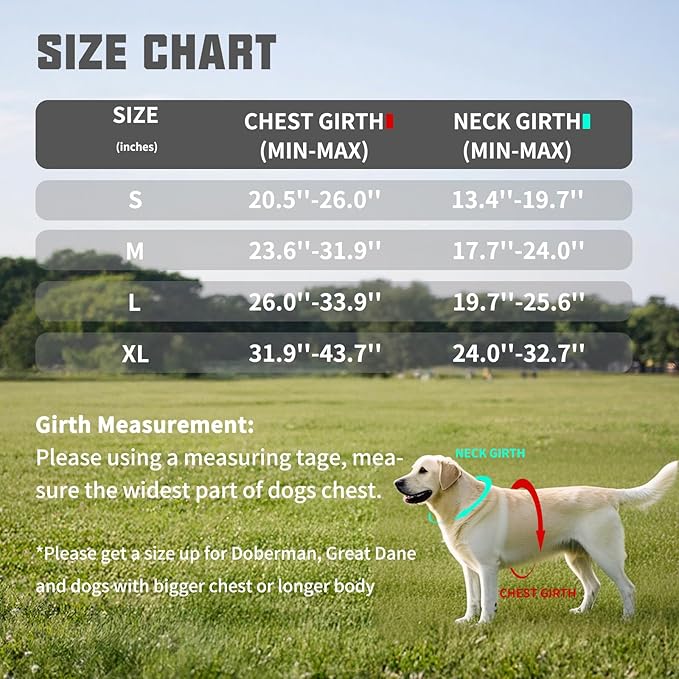 AUROTH Dog Harness No Pull Soft Padded Service Dog Vest, No Choke, Easy On Pet Vest with Handle, Adjustable Reflective Dog Harness for Small, Medium and Large Dogs, Easy Walking and Training