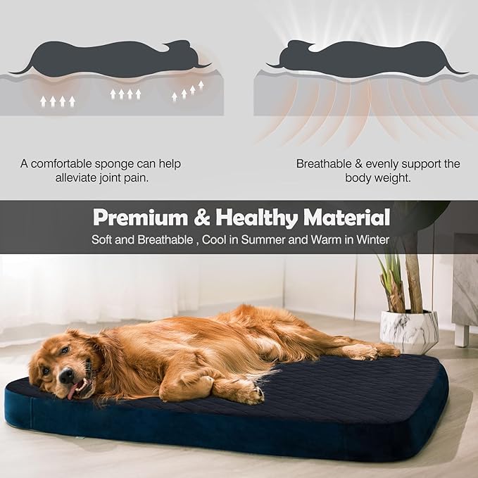 JoicyCo Dog Bed for Medium Dogs, Orthopedic Foam Dog Bed, Joint Relief Pets Sleeping Mattress, Non Slip Bottom with Washable Removable Cover, Dark Grey