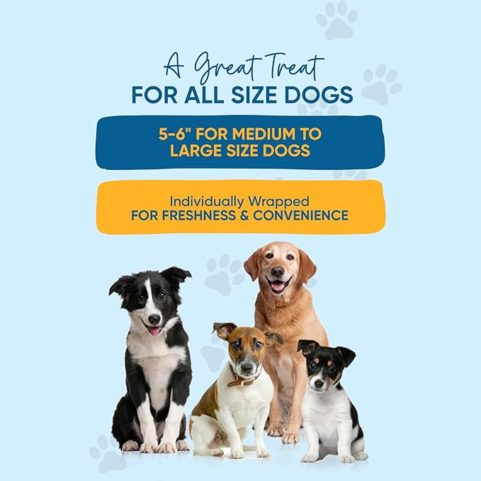 123 Treats Peanut Butter Filled Bones for Dogs (2 Count) Long Lasting PB Dog Chews - Stuffed Shin Bones, 5 to 6” Individually Shrink Wrapped