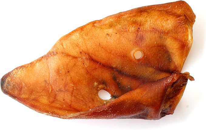 123 Treats Whole Pig Ears for Dogs - (30 Count) 100% Natural, Long Lasting & Highly Digestible Chew Treats, Single Ingredient, Slow Baked, Great for Puppy, Large & Medium Dogs