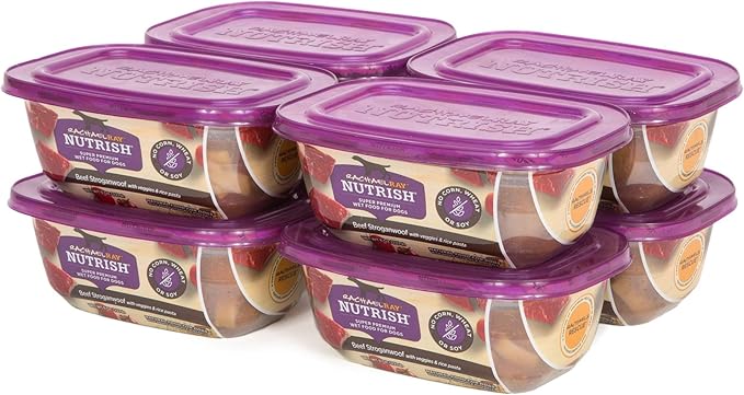 Nutrish Wet Dog Food Tubs, Beef Stroganwoof Recipe, 8 Ounce Tub (Pack of 8) (Rachael Ray)