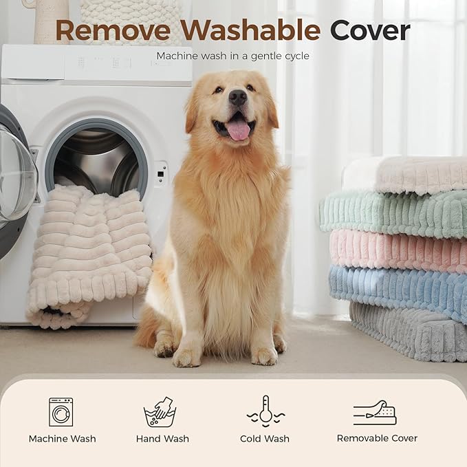 Orthopedic Dog Bed for Extra Large Dog, Waterproof Pet Bed,Non-Slip Bottom and Egg-Crate Foam with Removable Washable Cover Crate Bed,Green,42"x30"x4"