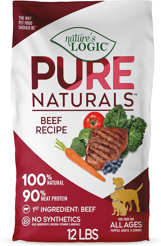 NATURE'S LOGIC Pure Naturals™ 100% Natural Beef Recipe Synthetic-Free Dry Dog Food, 12 lbs