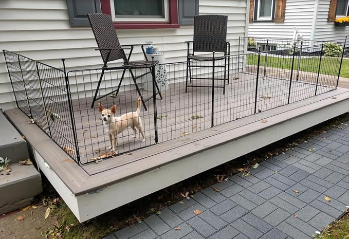 FXW MiniPaws Unleashed Dog Playpen for Yard & RV Camping, Expandable 20-inch 24 Panels for Puppies and Small Dogs, Portable for Indoor and Outdoor Use