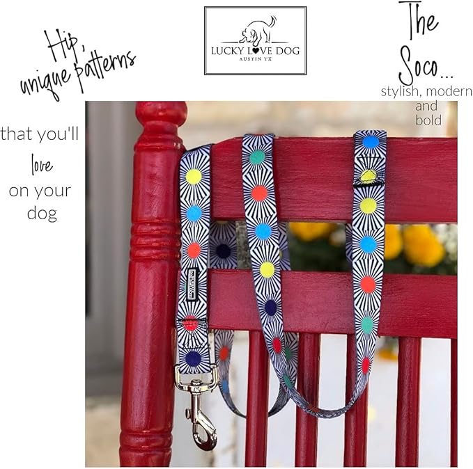Lucky Love Dog - Adjustable Dog Collar with Easy Click Buckle for Small to Large Ones, Durable, & Comfortable for Male & Female Dogs, Pet Collar for Puppies & Adult Dogs - SOCO, Small