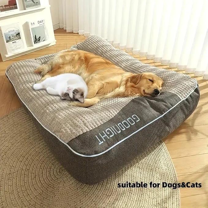 XL-XXXL Dog Bed Waterproof Sofa Dog Pet Bolsters Removable Cushion Anti-Scratch (XXX-Large)