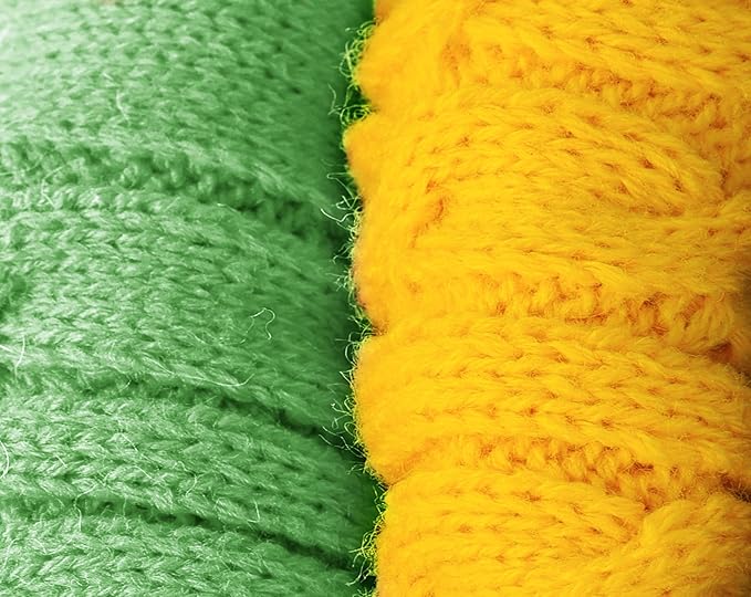 2 Pack Dog Sweaters for Small Dogs - Puppy Medium Warm Clothes in Winter, Turtleneck Pullover Design for Boy Girl Pet, Doggie, Cat, Kitten Chihuahua Bulldog Pug Beagles (M, Yellow, Green)