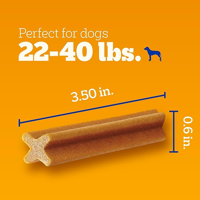 Pedigree Dentastix Small & Medium Breed Dog Treats, Original with Real Chicken, (4) 25ct Bags (100 Treats Total)
