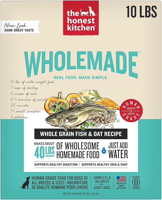 The Honest Kitchen Wholemade™ Dehydrated Whole Grain Fish & Oats Dog Food, 10 lb Box