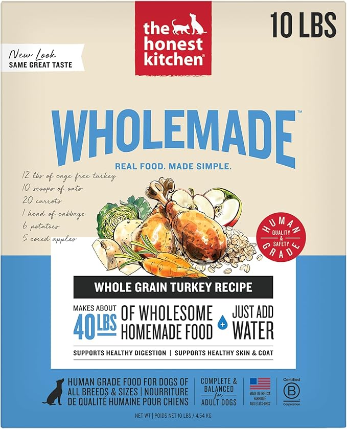 The Honest Kitchen Wholemade™ Dehydrated Whole Grain Turkey Dog Food, 10 lb Box