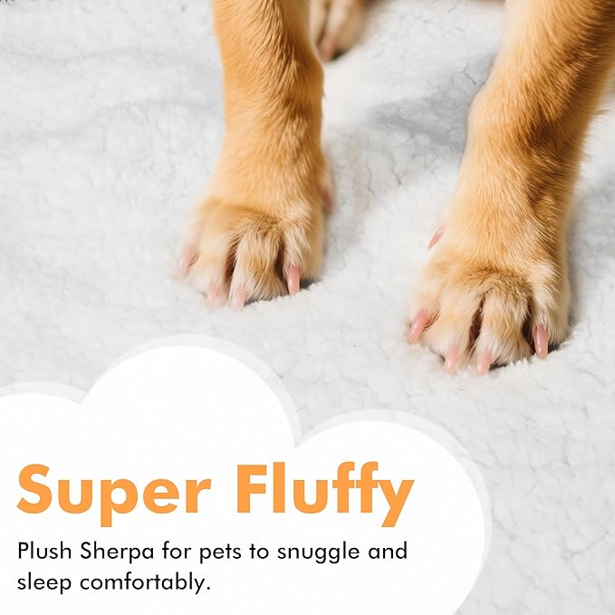 Kritter Planet Dog Blankets for Large Dogs, Soft Fluffy Fleece Pet Blankets for Couch, Sofa, Dog Beds, Car Seats, Creat, Washable, 50x60 inches, Black