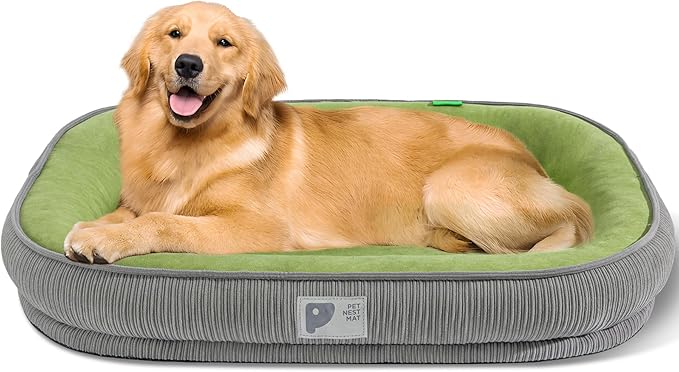 Orthopedic Dog Bed for Large Dogs Sofa Bed with Egg Crate Foam Dog Couch Bed with Four-Sided Bolster, Removable Cover & Non-Slip Bottom L