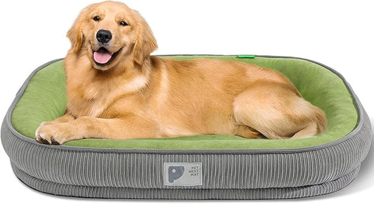 Orthopedic Dog Bed for Large Dogs Sofa Bed with Egg Crate Foam Dog Couch Bed with Four-Sided Bolster, Removable Cover & Non-Slip Bottom L
