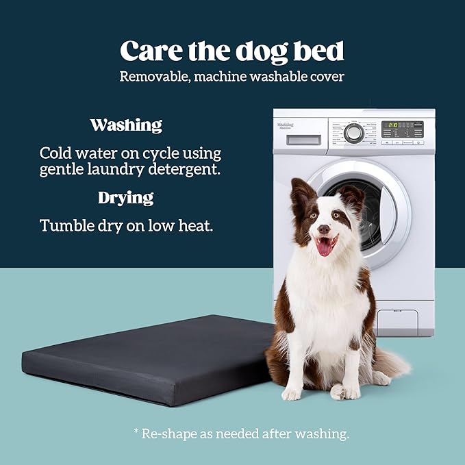 Cybarmour Chew Proof Dog Bed - Orthopedic Indestructible Dog Crate Pad - Outdoor Waterproof Kennel Mat for Aggressive Chewers - Large Breeds & Fits 36-Inch Crate - 35"x22", Black