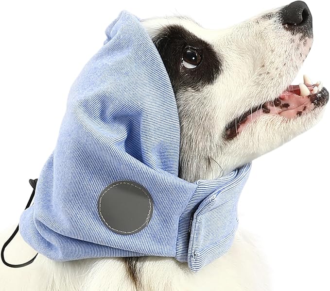 Dog Calming Hoodie, Reducing Noise Wrap Ear Muffs Noise Protection Dog Head Warp