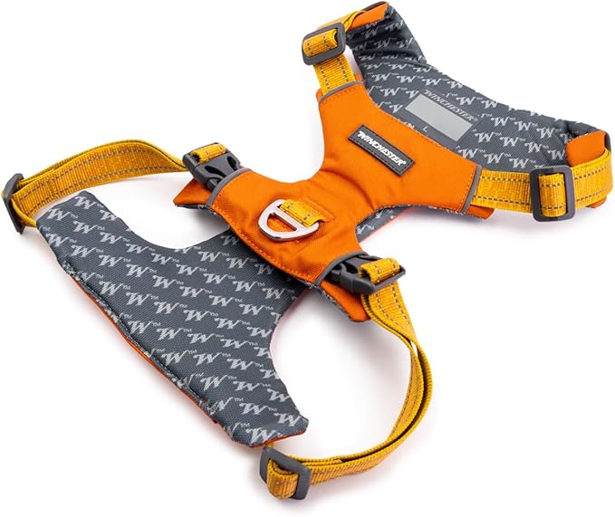 Winchester Pet No-Pull Adjustable Soft Padded Dog Vest Harness with Reflective Stitching, Hawaiian Sunset, Medium